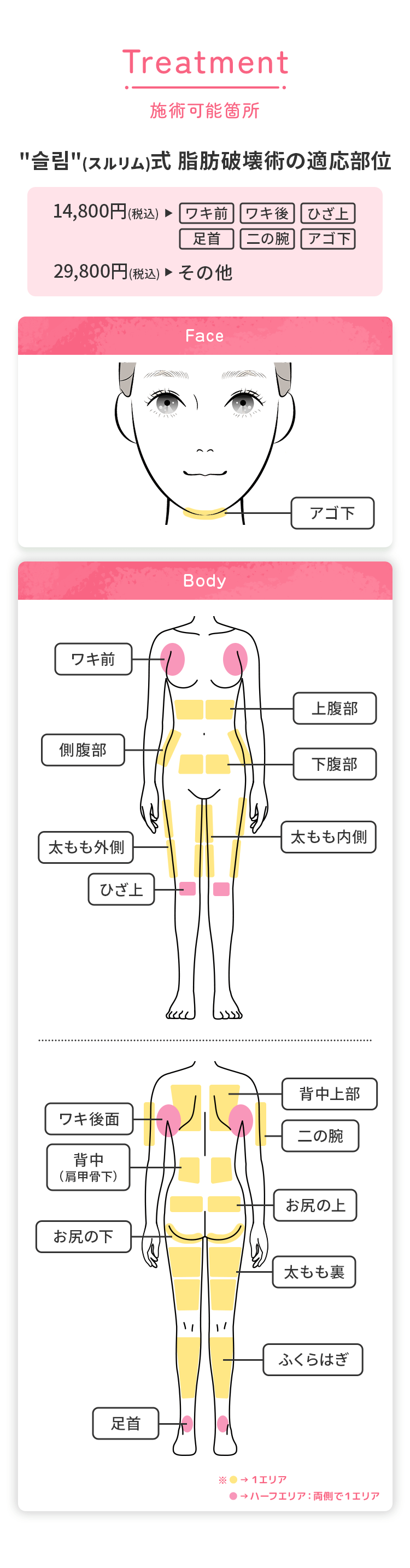 施術可能箇所