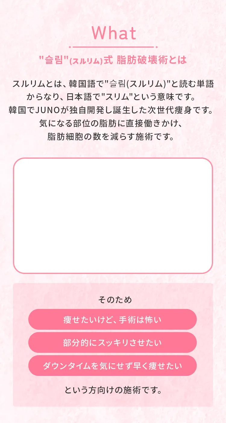 ＂スルリム（슬림）＂式 脂肪破壊術とは