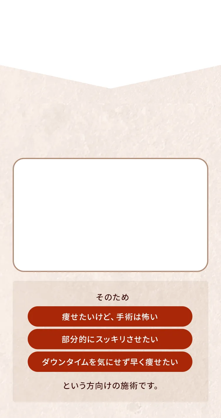 ＂슬림＂（スルリム）式 脂肪破壊術とは