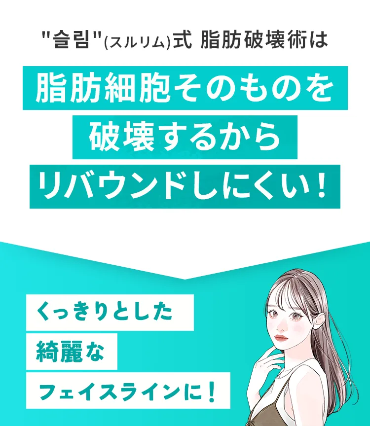 くっきりとした綺麗なフェイスラインに！