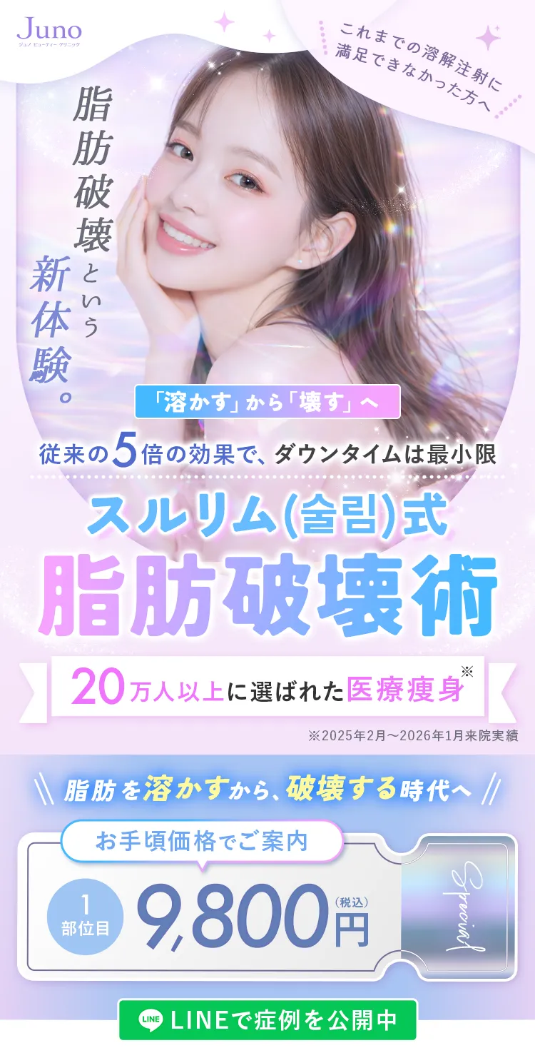 ＂スルリム（슬림）＂式 脂肪破壊術「溶かす」から「壊す」へ従来の5倍の効果で、ダウンタイムは最小限