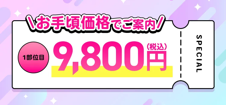 お手頃価格でご案内！