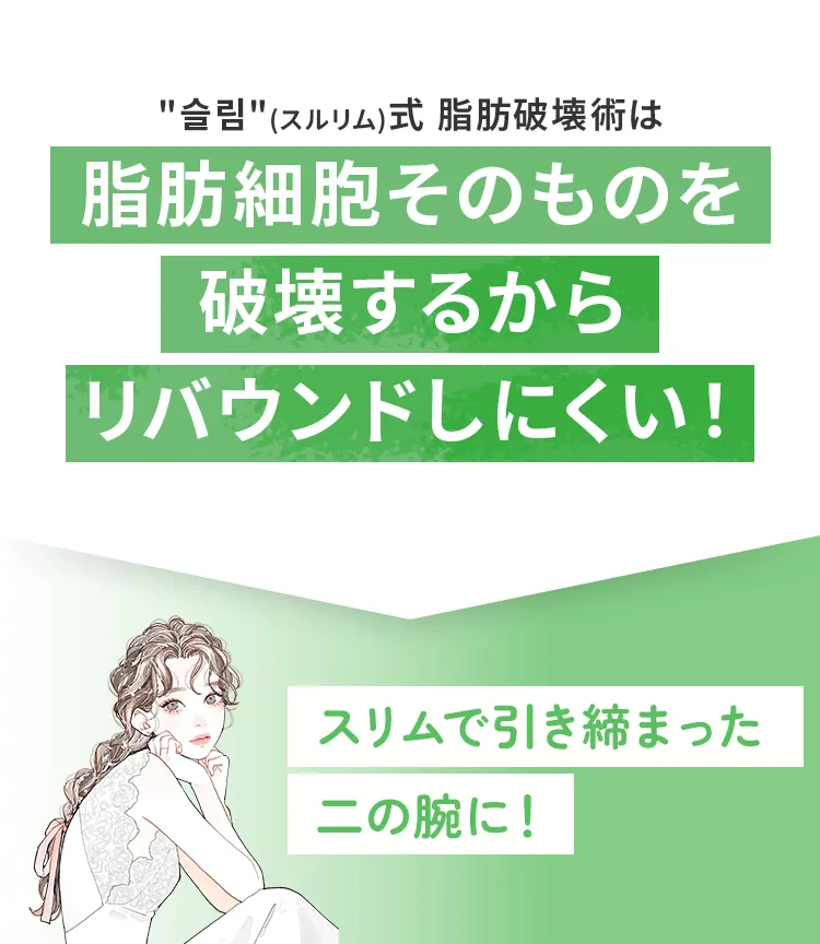 スリムで引き締まった二の腕に！